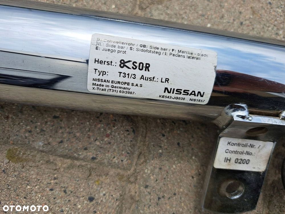 PRÓG PROGI ORUROWANIE BOCZNE Nissan X-Trail T31 OŚWIETLENIE - 7