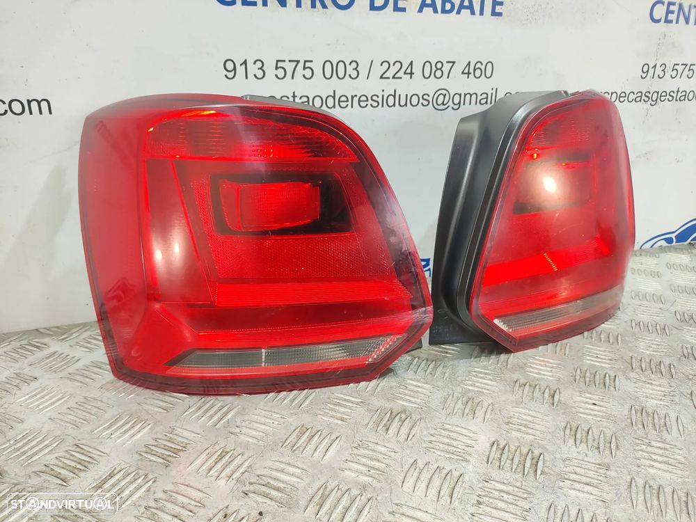 Farolins traseiros trás direito esquerdo originais VW Volkswagen Polo 5 V 6R 6C Facelift de 2014 a 2018 - 3
