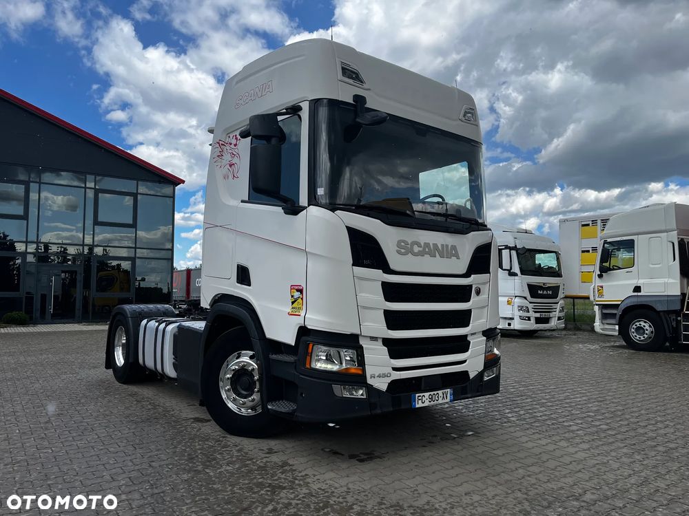 Scania R450 HYDRAULIKA/CAŁA NA PODUSZKACH/WAGA/BLOKADA/MOSTU/ALU FELGI/LODÓWKA - 1