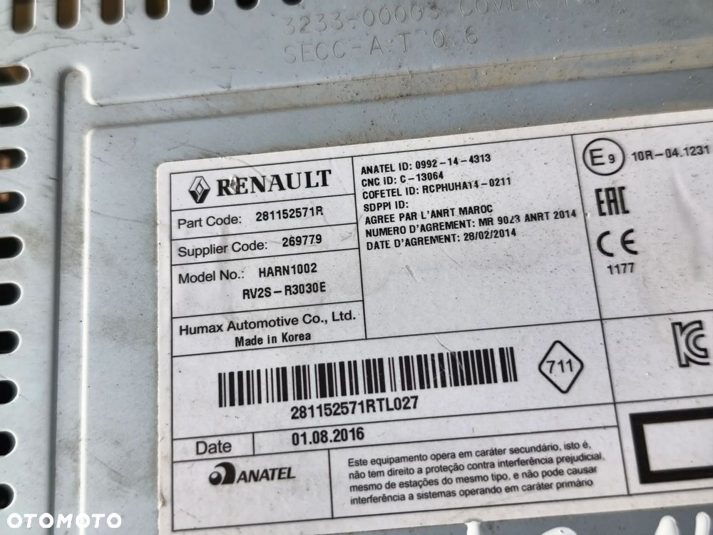 RADIO USB BLUETOOTH 281152571R RENAULT CLIO IV - 4