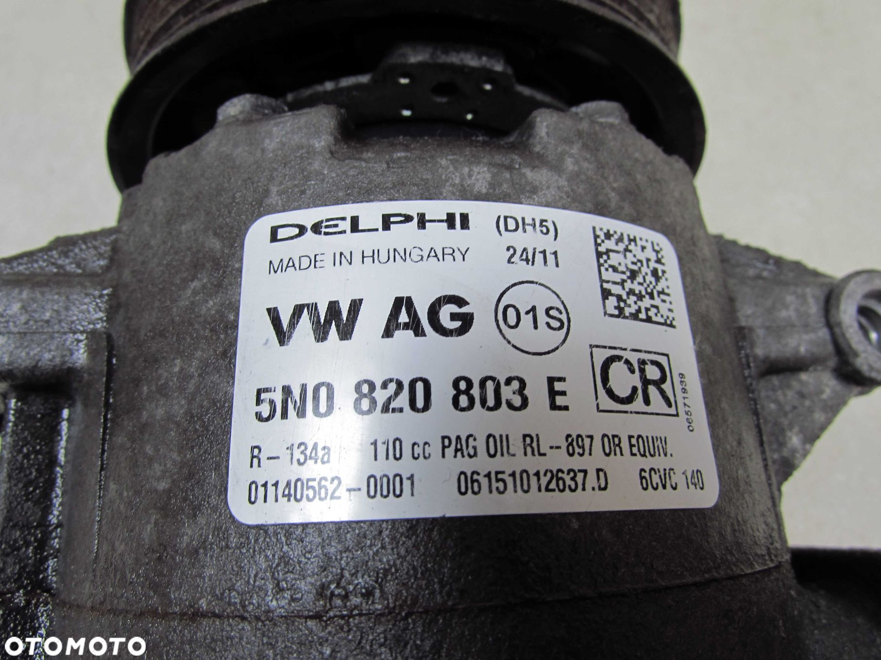 VW AUDI SKODA SEAT 1.6 TDI SPREZARKA KOMPRESOR KLIMATYZACJI 5N0820803E 447190-6674 - 5