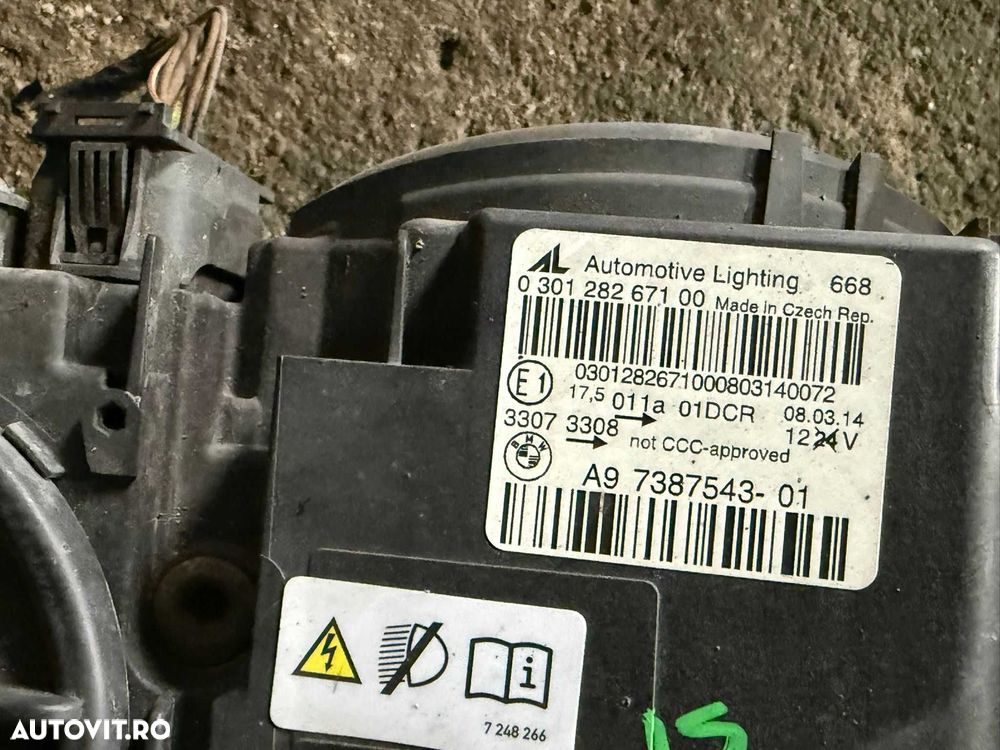 Far stanga dreapta complet bixenon BMW seria 4 F32 F33 F36 cod 7387544 7387543 - 9