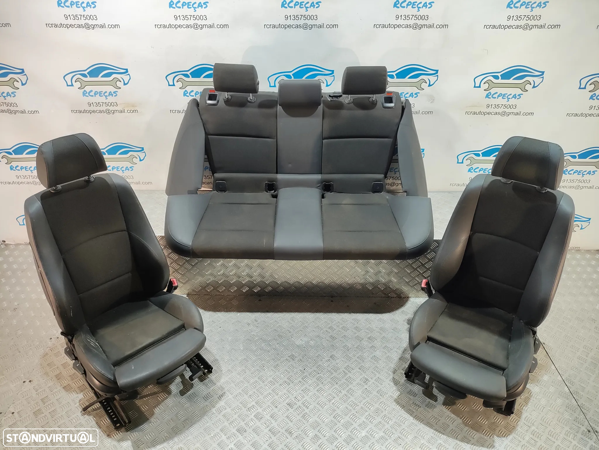 BANCO BANCOS ORIGINAIS BMW SERIE 1 E87 PACK M PELE TECIDO ELECTRICOS AIRBAG - 12