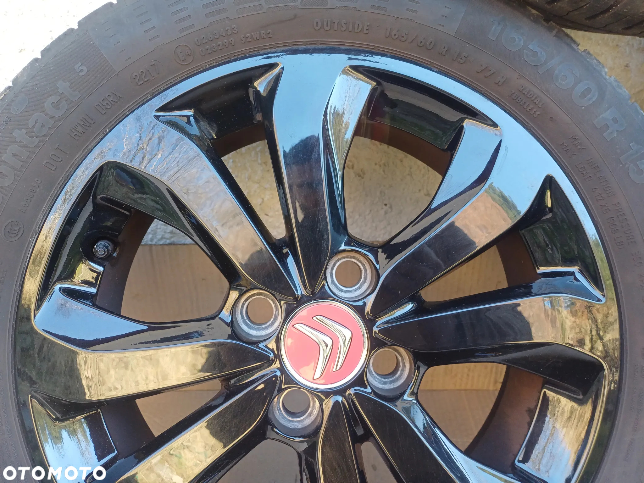 Felgi aluminiowe koła peugeot 108 Citroen C1 II AYGO II 165/60r15 Continental - 12