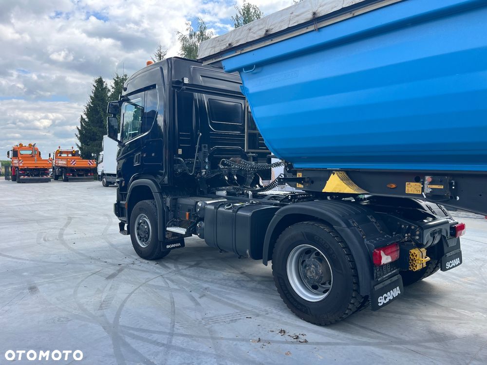 Scania G450 XT Nex Gen 4x4 stały napęd, skrzynia redukcyjna, biegi terenowe, kabina z łóżkiem, hydraulika do wywrotu, z Niemiec, opticruise ze sprzęgłem SCANIA 4x4 XT G450 ciągnik (nie Mercedes AROCS Volvo Man itp) - 9