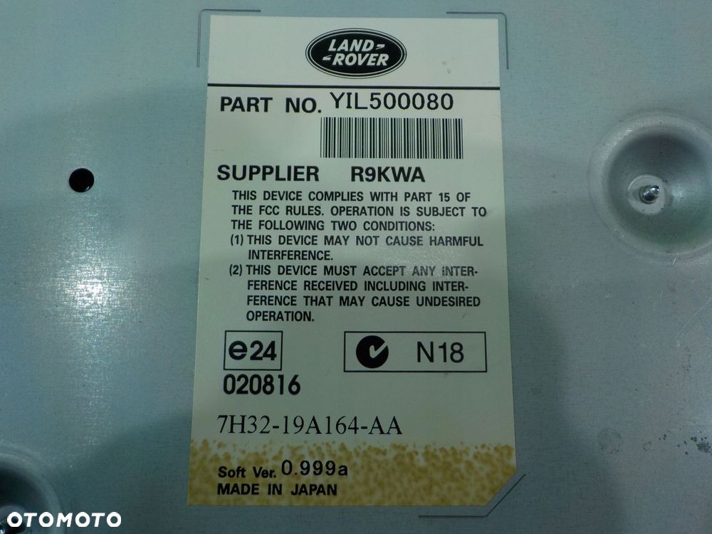 RANGE ROVER SPORT I 2.7 TD V6 06r modul sterownik DVD 7H32-19A164-AA - 6