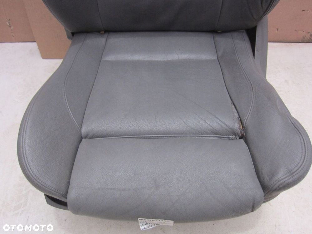 BMW E70 X5 FOTEL LEWY KIEROWCY SZARA SKÓRA ORYGINAŁ ELEKTRYCZNY SPORT EUROP - 7