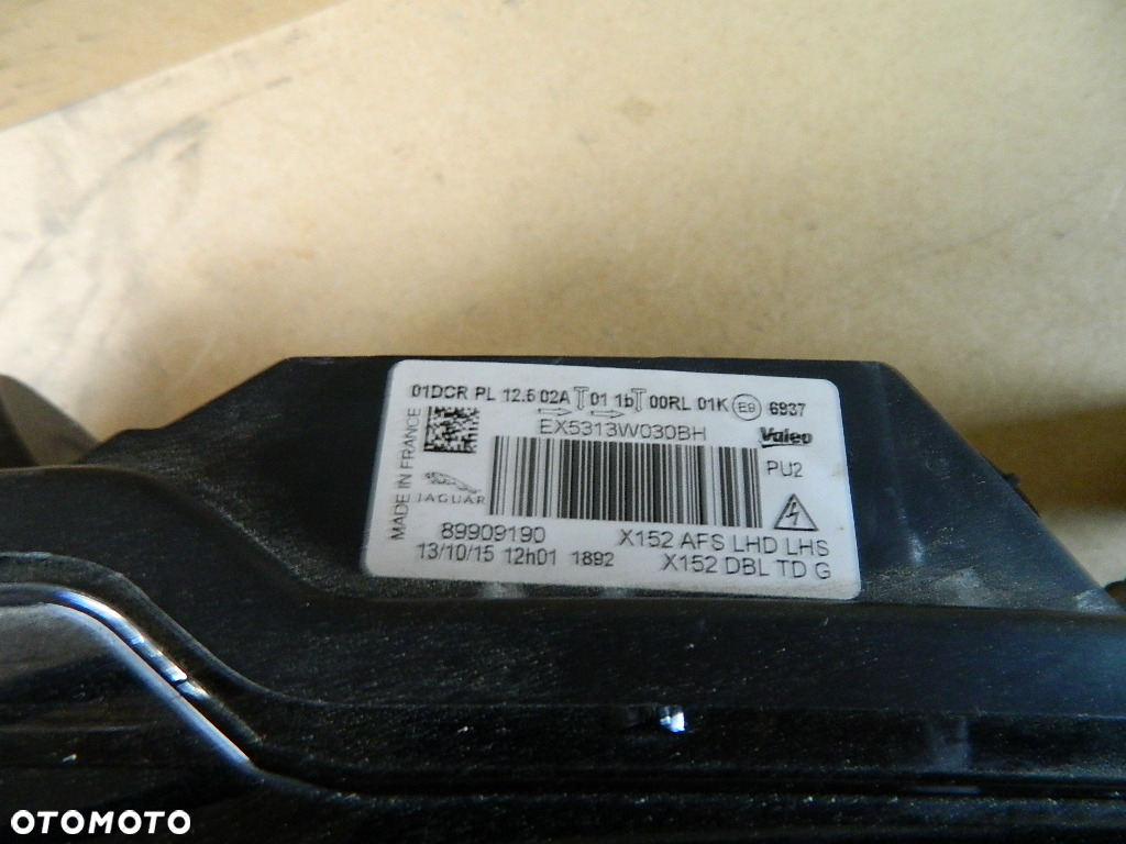 LAMPA LEWA PRZÓD PRZEDNIA JAGUAR F TYPE X152 2015 EX5313W030BH - 4