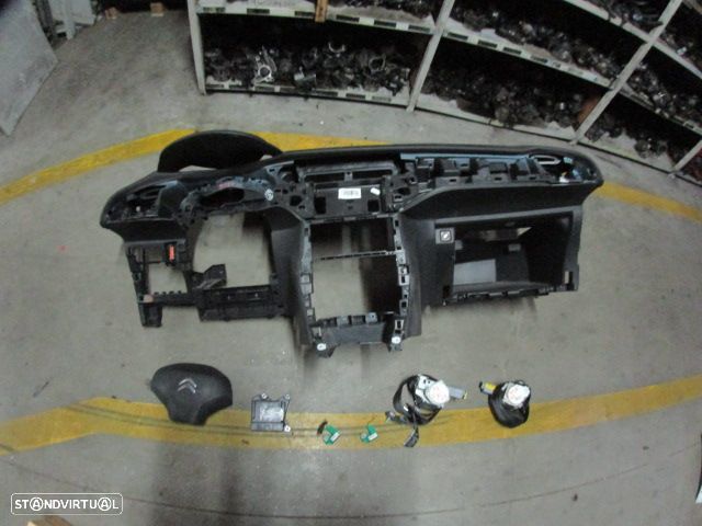 Kit Airbags 9801618280 9803832380 9666370880 CITROEN C3  A51 FASE 2 2016 1.6HDI 75CV 5P BRANCO PRETO - 1