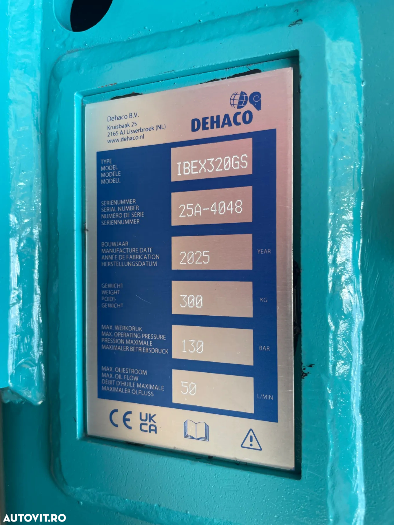 Picon Dehaco IBEX320GS Nou pentru utilaje de 3.5-7 Tone - 7