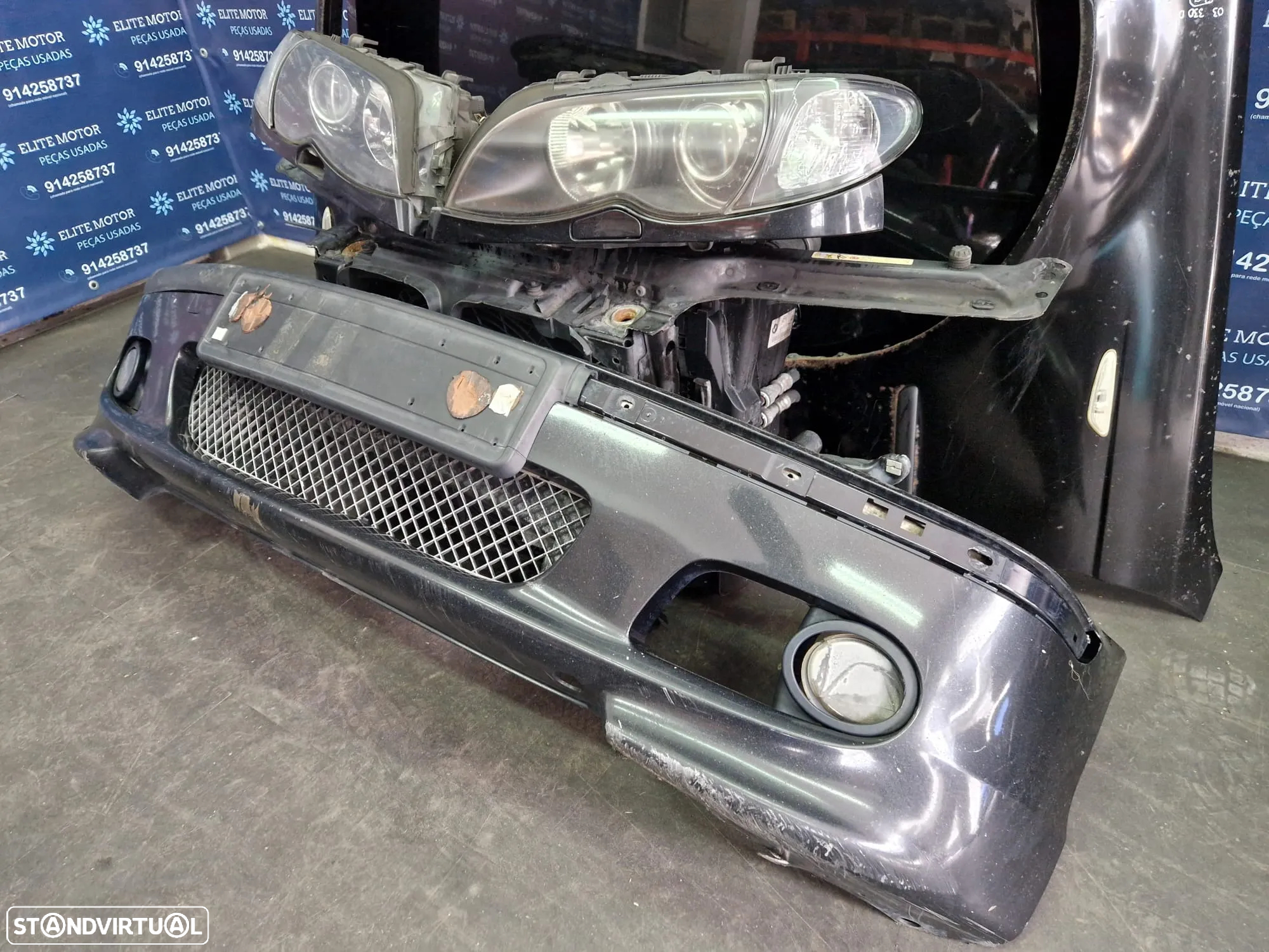Frente completa usada BMW 330D E46 PACK M FASE 2 XENON parachoques capot oticas guardalamas - 3