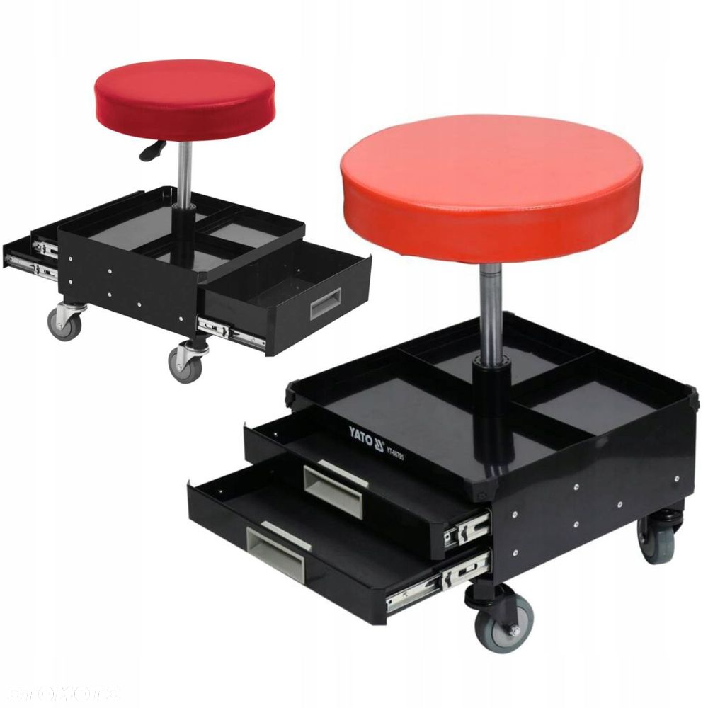 YATO TABORET STOŁEK WARSZTATOWY KÓŁKA 3 SIEDZISKO Z SZUFLADAMI YT-08795 - 10