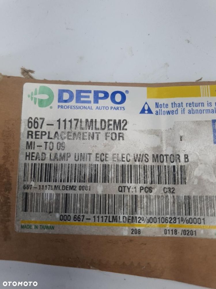 NOWY DEPO LAMPA REFLEKTOR LEWY ALFA ROMEO MITO 6671117LM - 8