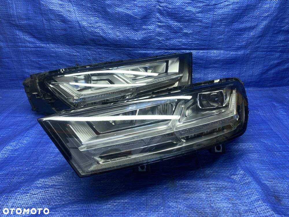 KOMPLET lamp FULL LED - LEWA PRAWA przód AUDI Q7 4M lampa przednia OEM - 1