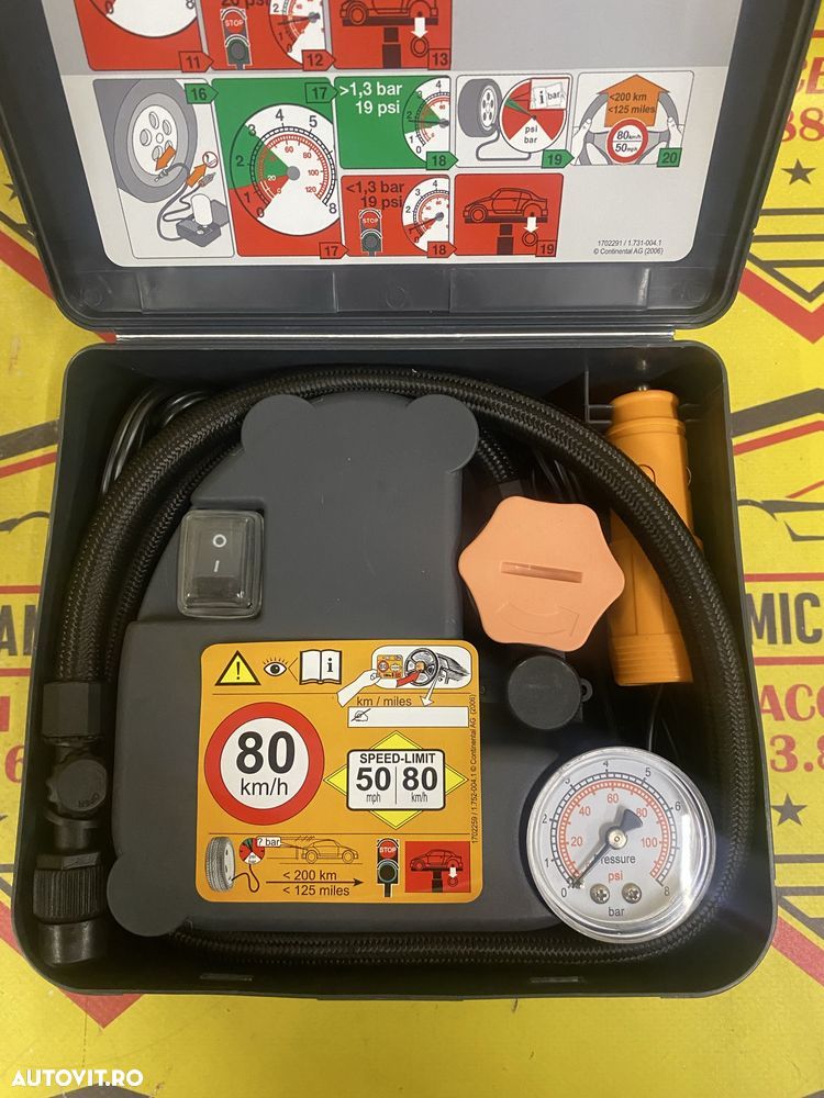 Compresor auto umflat roti 12V 15A 180W original Continental - 3