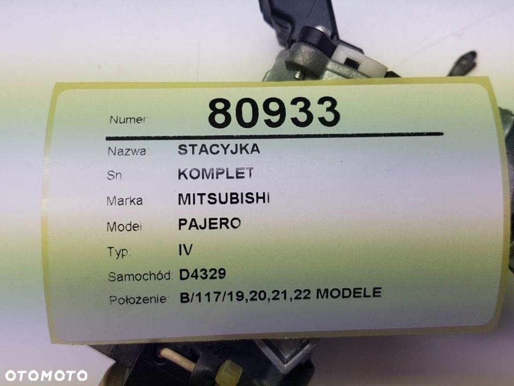 STACYJKA KLUCZYK WKŁADKA MITSUBISHI PAJERO IV EU - 8