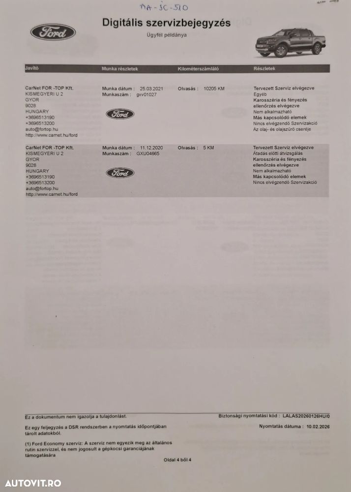 Ford Ranger 2.0 EcoBlue 213 CP 4x4 Cabina Dubla Wildtrack Aut. - 28