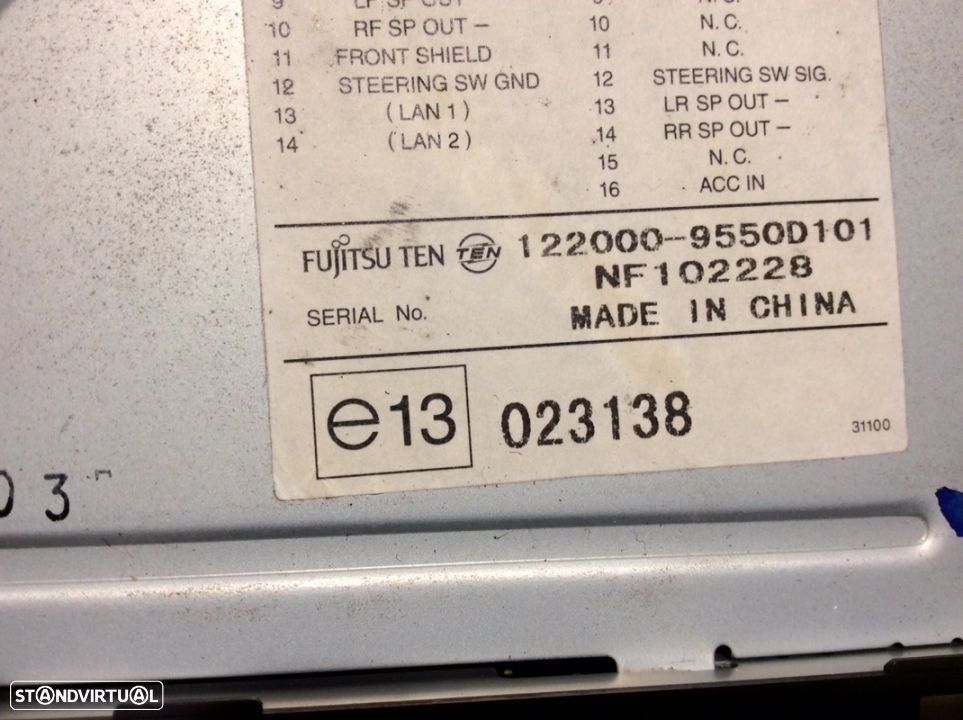 Auto rádio Chevrolet Captiva 96673510 - 3