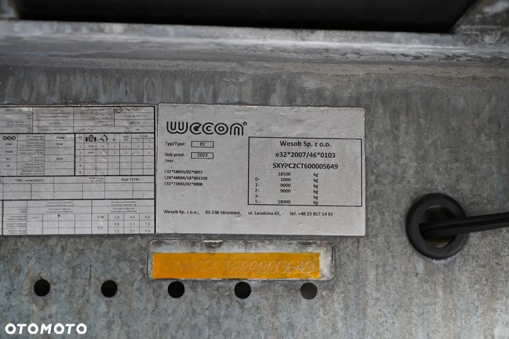 Wecon PRZYCZEPA - 7,7 M / TANDEM / PRZEJAZDOWA  / OŚ PODNOSZONA / SAF /  2023 ROK - 27