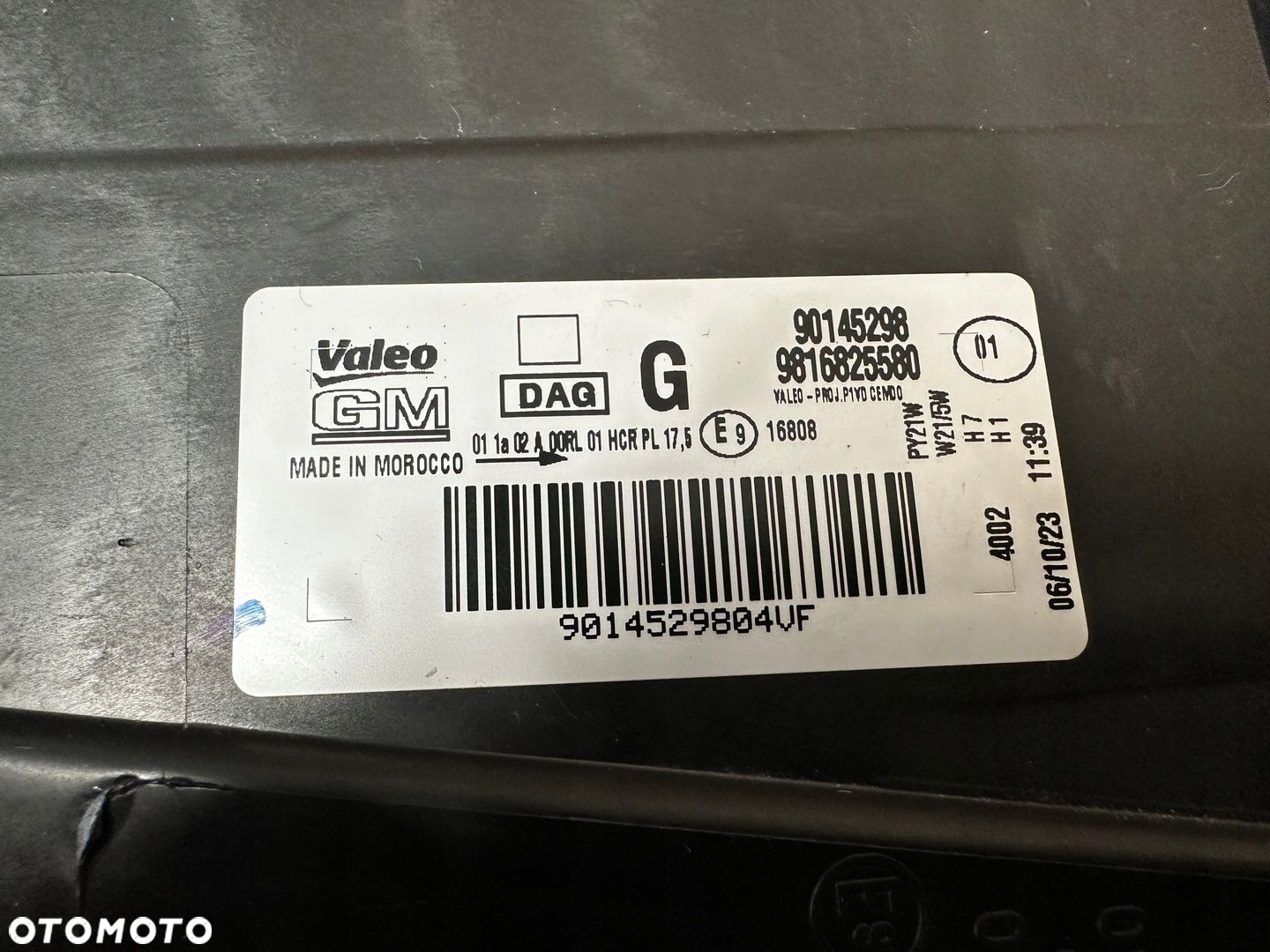 LAMPA LEWA PRZEDNIA OPEL COMBO C 9816825580 - 9