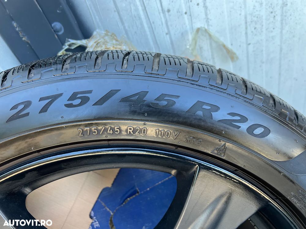 Jante Porsche Cayenne R20 cu anvelope iarna senzori presiune 275-45-20 stare foarte buna Porsche R20 Anvelope pirelli scorpion - 5