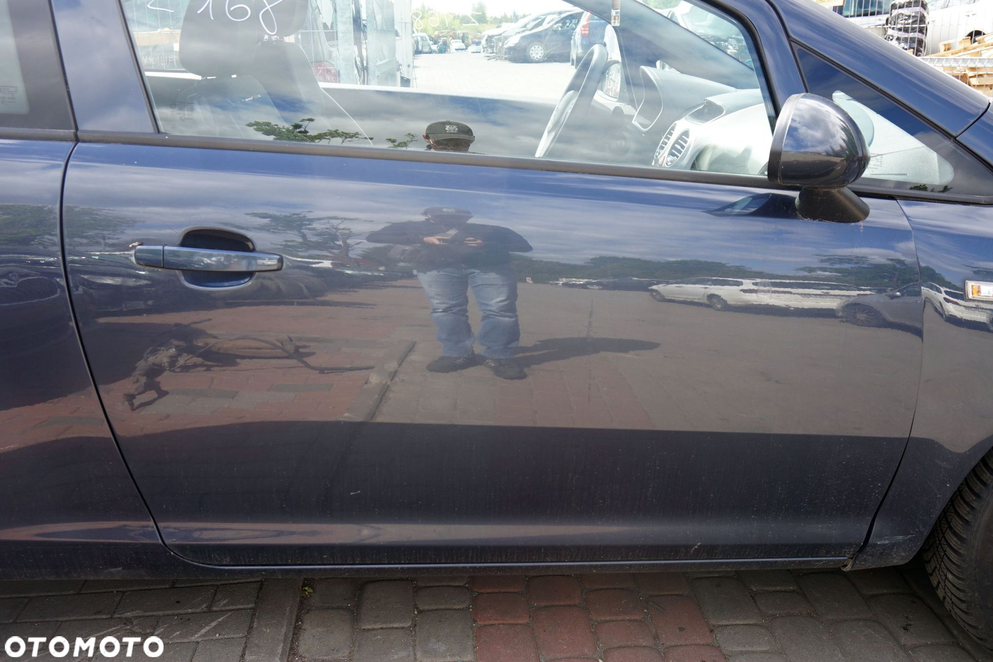 DRZWI PRZEDNIE PRAWE CORSA D IV 3D HB Z168  SZARY OPEL 2006-2011 - 3