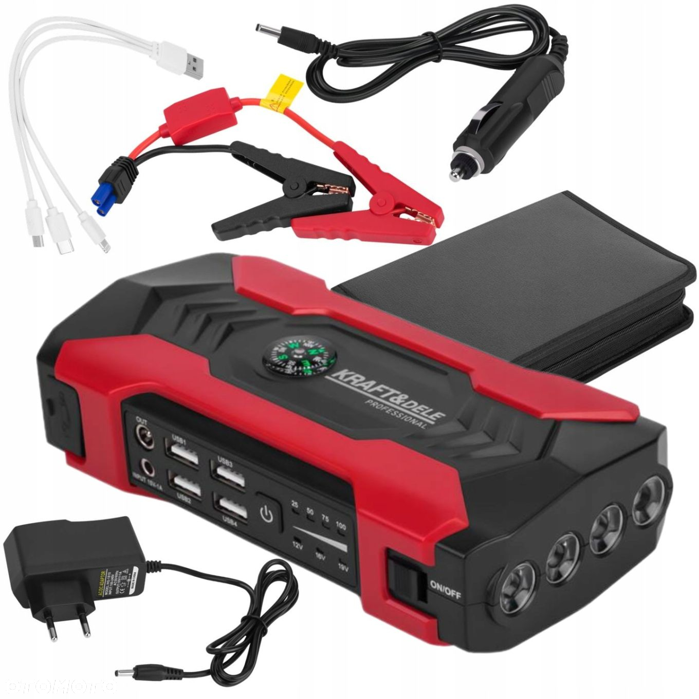 KraftDele URZĄDZENIE WIELOFUNKCYJNE/JUMP STARTER 800A POWERBANK KD5491 - 14