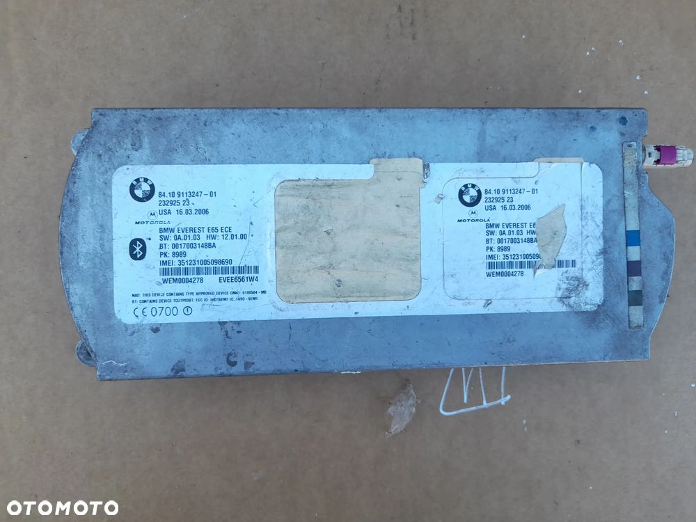Moduł sterownik BLUETOOTH BMW 7 E65 9113247-01 - 1