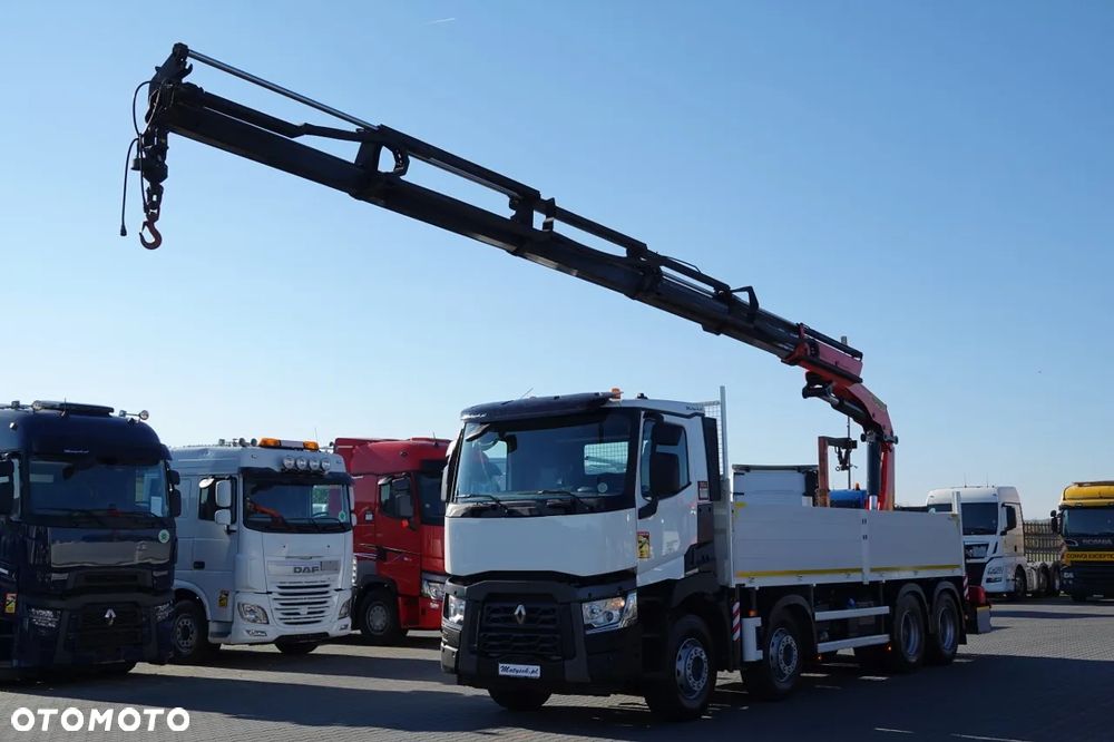 Renault C 430 / 8x4 / SKRZYNIOWY 7 M + HDS PALFINGER 33002 -wysów: 14,5 M / UDŹWIG 9800 KG / STEROWANIE RADIOWE / ROTATOR / EURO 6 - 2