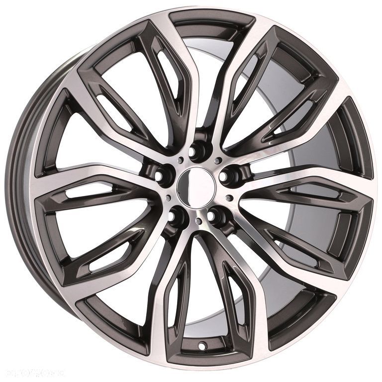 4x Felgi 21 5x120 Szer 10.5 +11.5 m.in. do BMW X5 E70 F15 X6 E71 F16 Grafitowe - A5040 (BK510) - 7