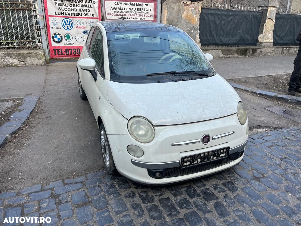 Bara fata completa Fiat 500 alb 2007 - 3