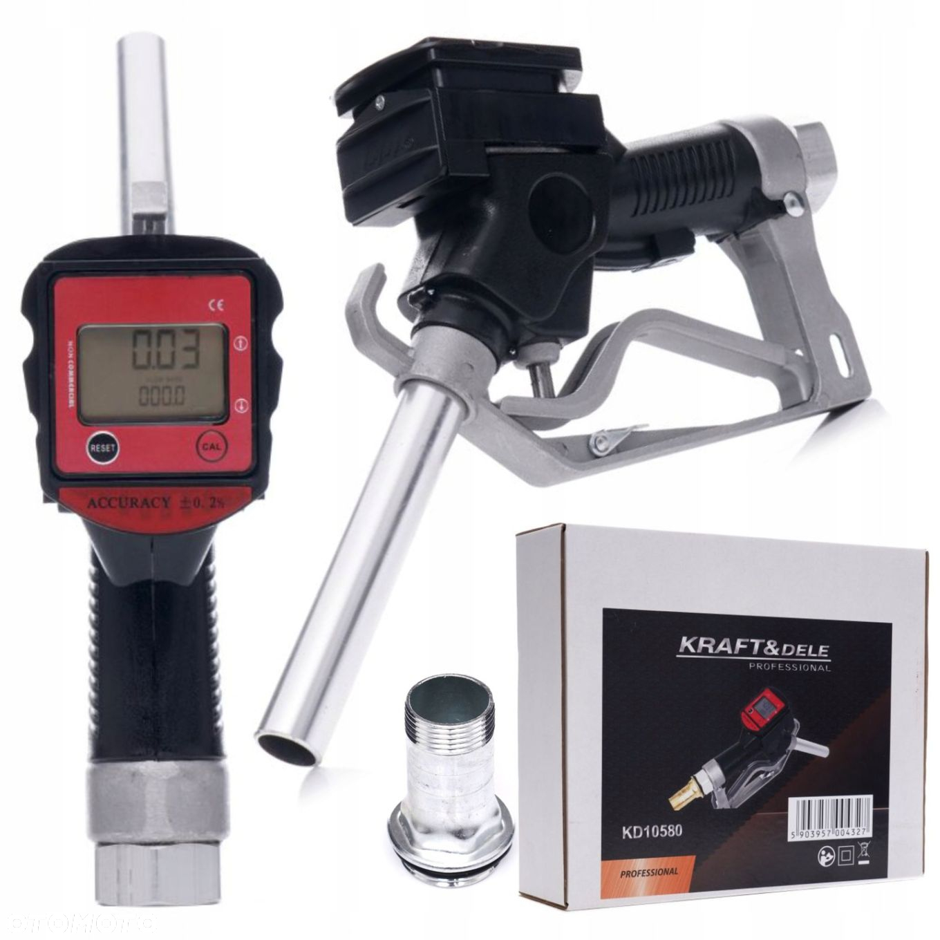 KRAFTDELE PISTOLET DO TANKOWANIA PALIW NYPEL KRÓCIEC 1" NA WĄŻ KD10580 - 12