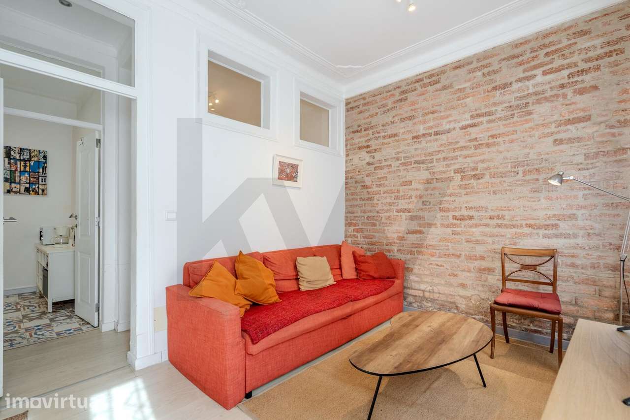 Apartamento T1 mobilado e equipado em Belém – Charme e conforto junto - Grande imagem: 2/17