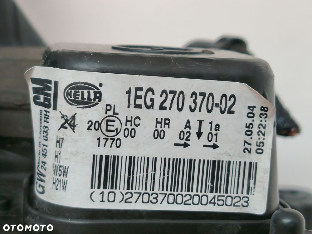 OPEL ASTRA H III 3 24451033 1EG270370 LAMPA PRZÓD PRZEDNIA PRAWA  EUROPA - 3