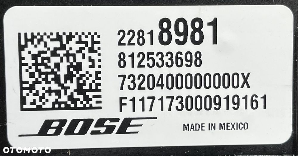 O2 CADILLAC ESCALADE IV 2014 -  TUBA GŁOŚNIK SUBWOOFER GM BOSE 22818981 - 5