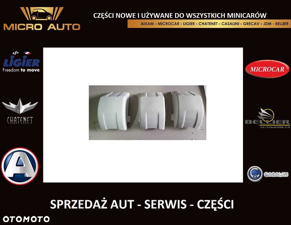 Zestaw 3x Ślizg kość wariatora Aixam Microcar Ligier Casalini Chatenet - 1