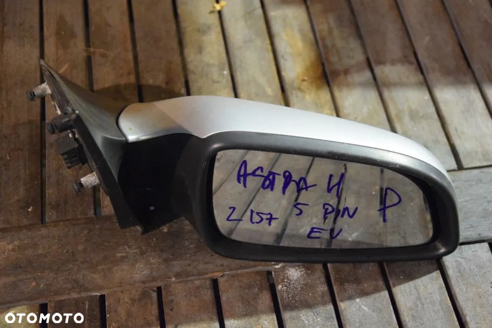 Opel Astra H Lusterko prawe 5 PIN srebrne Z157 EUROPA - 3