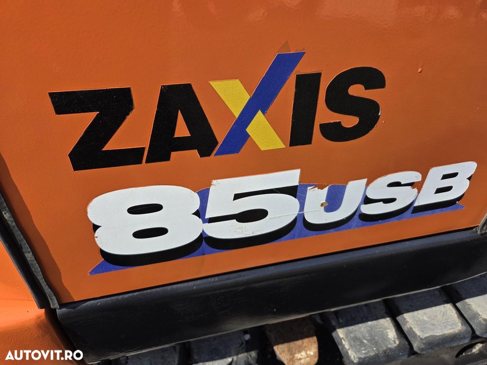 Hitachi ZX85, 2022, 2.491h, 8,6t, CUPLA RAPIDA HIDRAULICA+3 CUPE NOI, LAMA NIVELARE, ad sapare 5m, inst picon, instalatia rotire atasament, senile cauciuc, AC, Camera spate, ridica 4,5t, latime 2,2m, CA NOU, posibilitate leasing 4 ani-PROMOTIE 62.900 EUR+Tva - 9