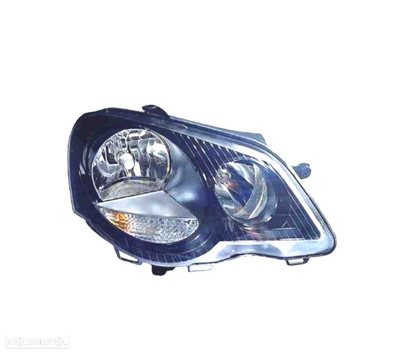 FAROL DIR VOLKSWAGEN VW POLO VI 05-09 PRETO - 1