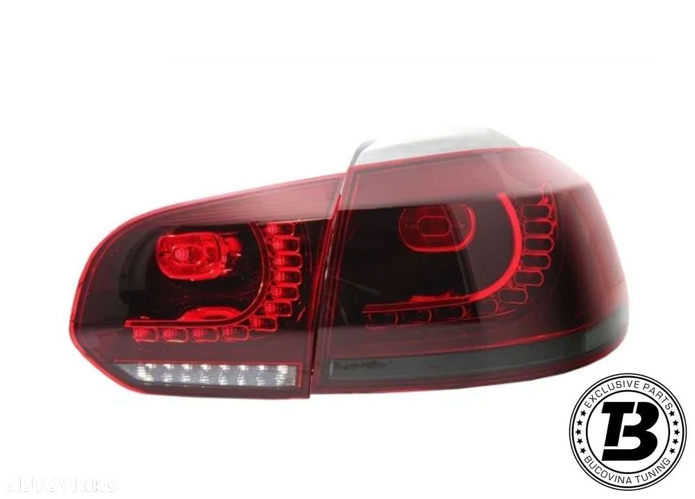 Stopuri Full LED compatibile cu VW Golf 6 VI R20 Smoke Design - 8
