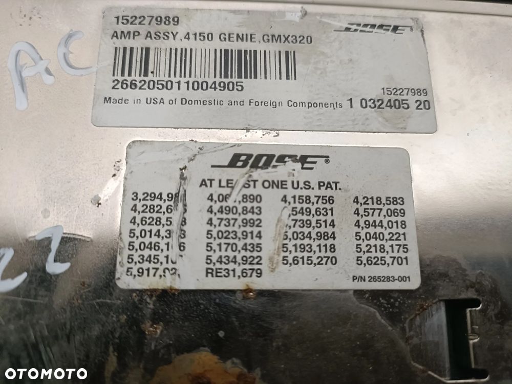 CADILLAC CTS I 02-07 WZMACNIACZ RADIA BOSE 15227989 * - 4