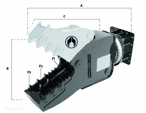 Szczęka krusząca nożyce wyburzeniowe DEMOQ DFR15 HD - 6