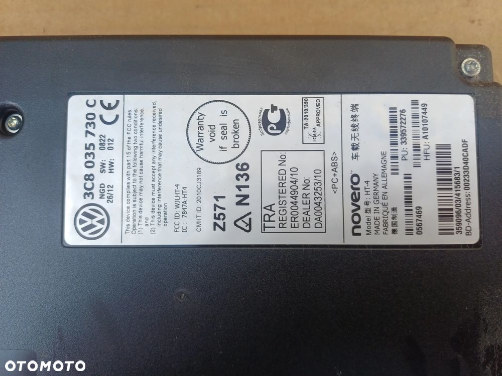 Moduł bluetooth 3C8035730C Golf passat B6 B7 Golf VI - 2