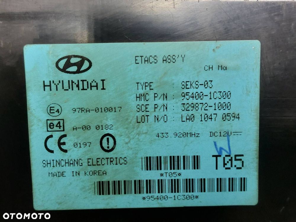 ZESTAW STARTOWY HYUNDAI GETZ I 1.3 12V 39106-22160 95400-1C300 - 3