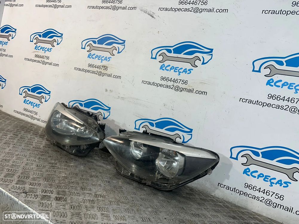 .Conjunto Oticas Farois Frontal Frente Esquerda Halogenio Original BMW Serie 1 F20 5 Portas F21 3 Portas 7229685 7229686 2012 - 2015 - 5