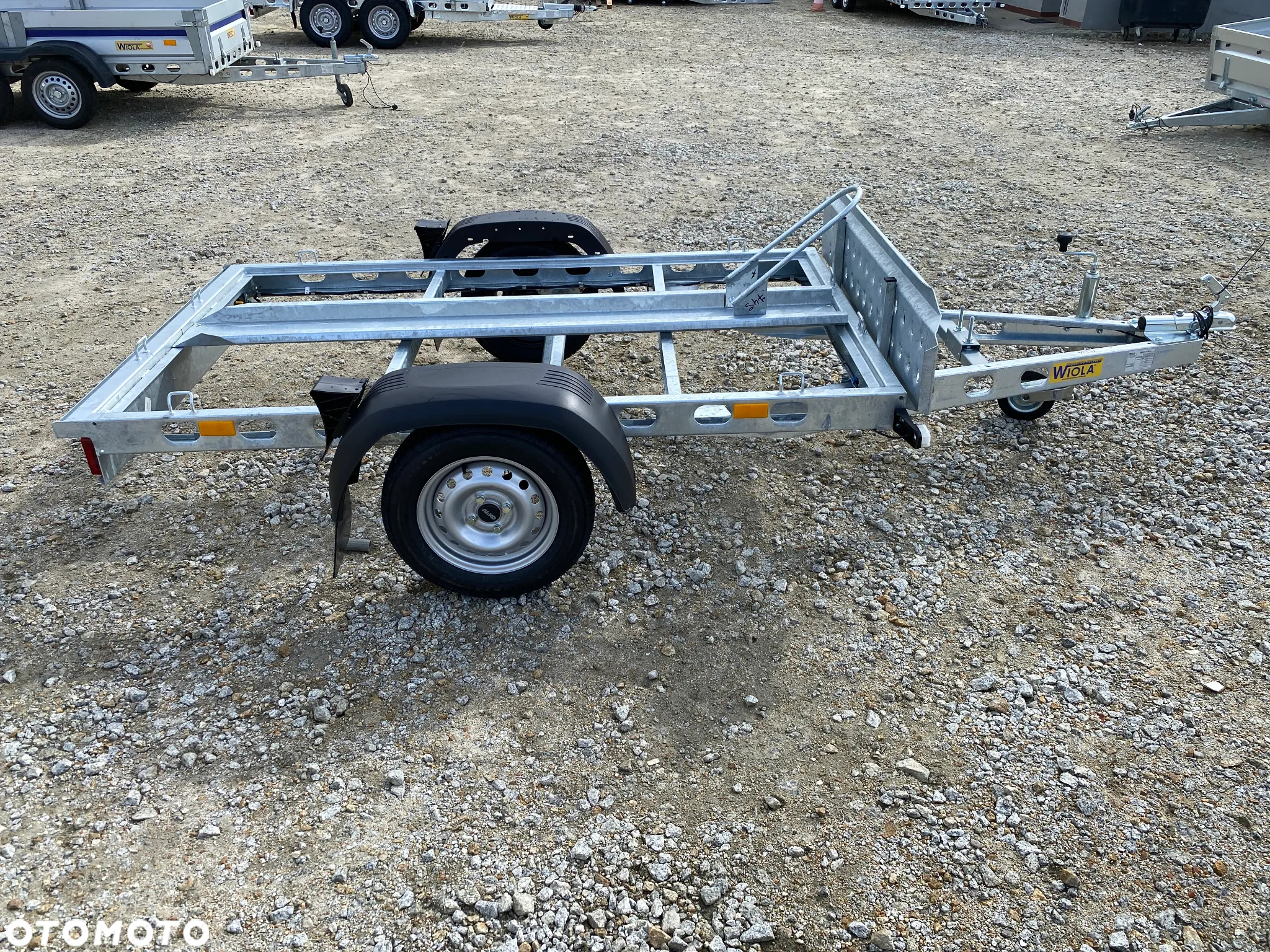 Wiola 220x130 cm MOTO N1 DO PRZEWOZU MOTOCYKLA PRZYCZEPA TYPU PREMIUM O PODWYŻSZONEJ WYTRZYMAŁOŚCI! MOCNA TŁOCZONA RAMA! | DOSTAWA | RATY | LEASING | - 6