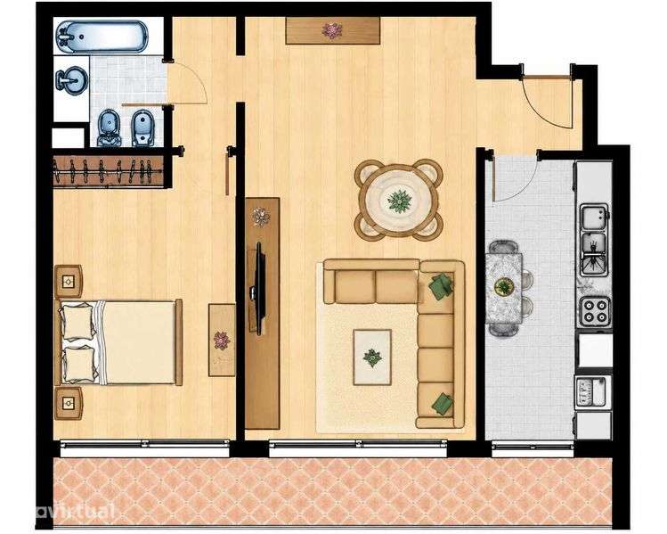 Alugo Apartamento T1 no Edf. Monumental Greenpark | Ajuda, Funchal - Grande imagem: 5/5