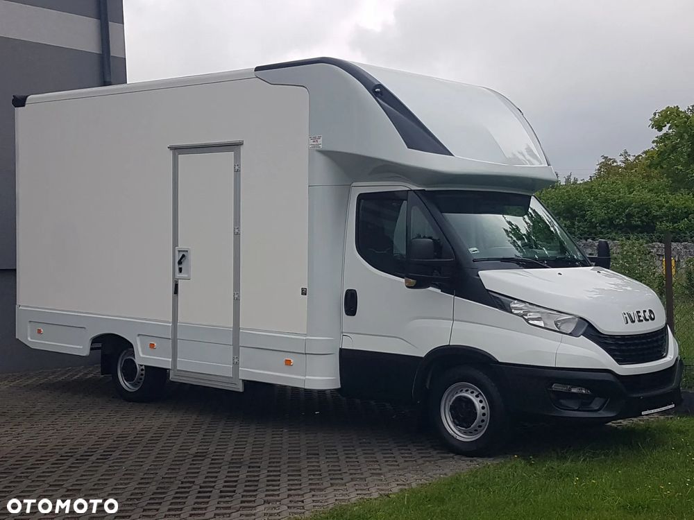 Iveco DAILY KONTENER NISKOPODŁOGOWY 4,43x2,23x2,42 SKLEP FOODTRUCK BAR KLIMA KONIOWÓZ KAMPER - 1