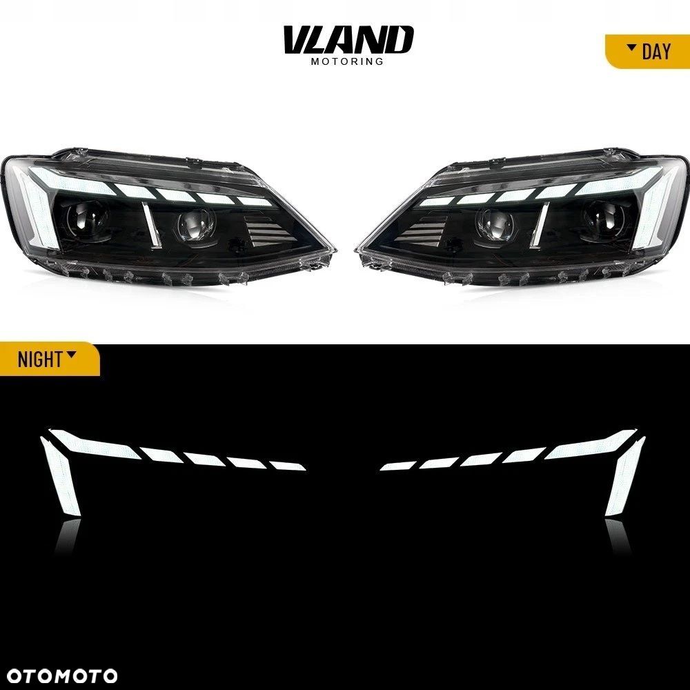 Reflektory Lampy kpl Vland Full Bi Led Tuning VW Jetta VI 5c 6 2010-2018 - 3