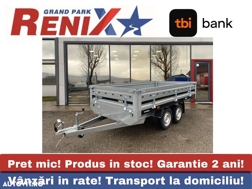 Martz Remorca auto Hochlader 300/150/40  2 axe 750kg - 1